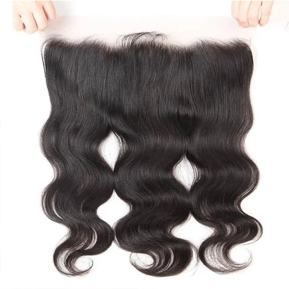 8-20 Inch Body Wave 13x4 Lace Frontal Brazilian Remy Human Hair Pre-Plucked With Baby Hair Natural Color Raw Indian Hair 180%