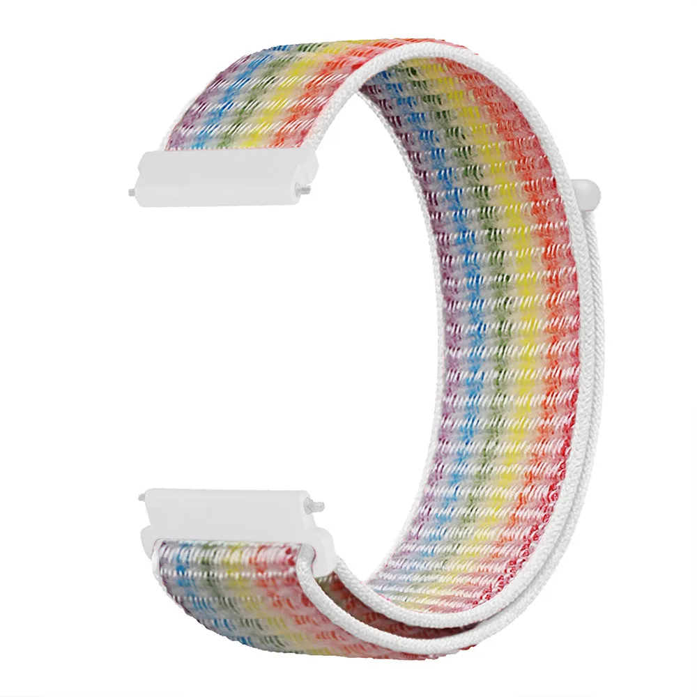 삼성 갤럭시 시계 6/5/4/Gerar S3/Huawei Watch GT/GT2 Pro 용 20mm 22mm 나일론 스트랩 Amazfit GTR/GTS 용 교체 가능한 팔찌