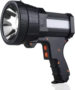Rechargeable Super Bright 100,000 Lumen LED Spotlight with Flood Light and Tripod for Camping Outdoor