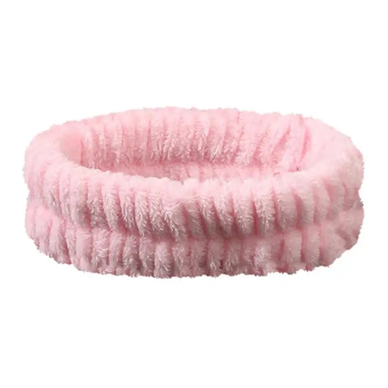 Women Wash Face Make Up Hair Holder Headbands Soft Coral Fleece Elastic Gift