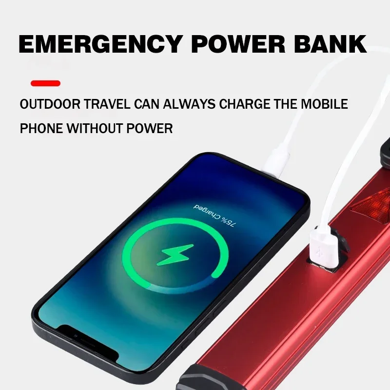 New LED Flashlight Type-C Rechargeable COB Work Light Magnetic Hanging Hook Power Bank Function Power Display Inspection Lantern