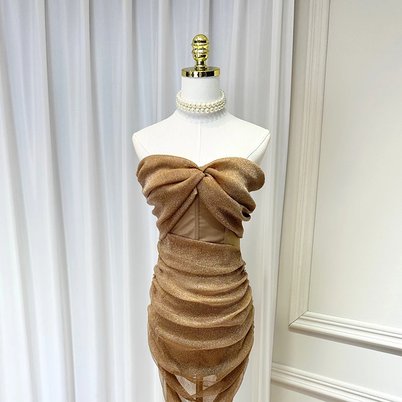 RORORIRI オフショルダー グリッター メッシュ イブニング ドレス ボーン コルセット シャーリング スリム ボディコン スプリット ロング ドレス 高級 レトロ パーティー ガウン