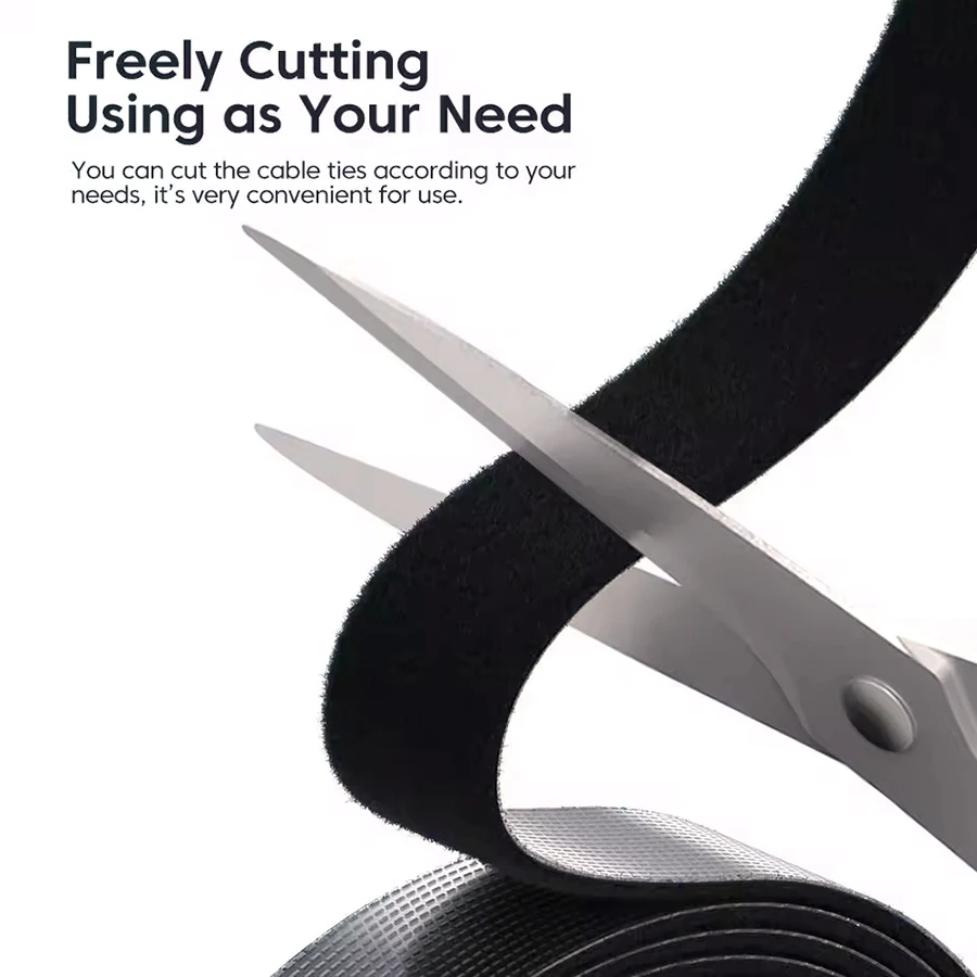 5 متر مدير الكابلات كابل بيانات تخزين قطعة أثرية الفيلكرو قابلة لإعادة الاستخدام رباط للكابل النايلون الحرة قطع مكتب منظم للأسلاك كابل ملزمة الشريط