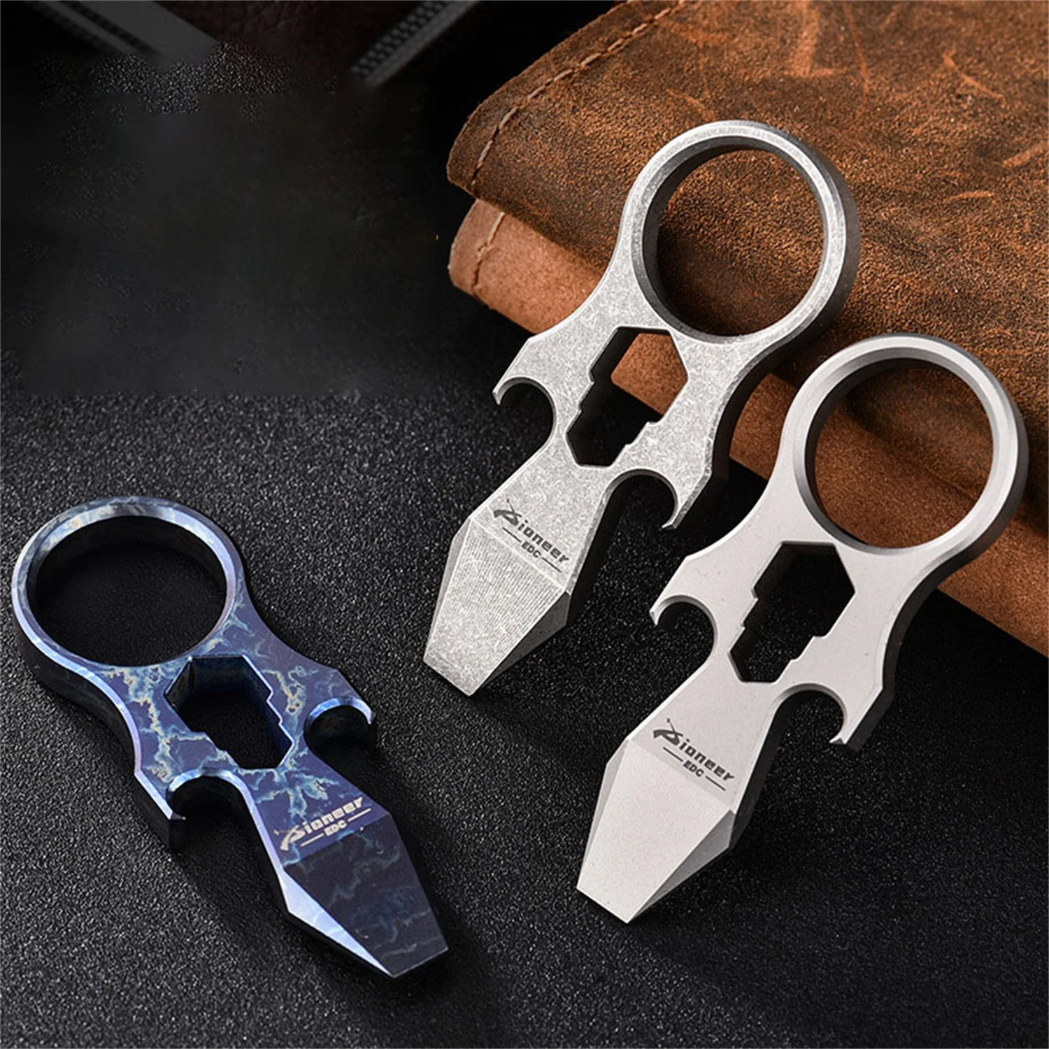 

TC4 Titanium alloy EDC Multifunctional Prybar Outdoor Camping Emergency Equipment Bottle Opener Hexagonal Wrench