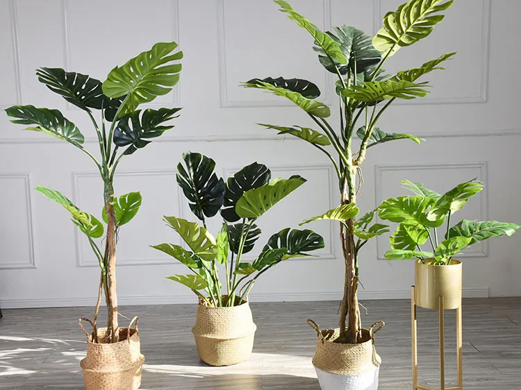 High Simulation Plant Decoration Turtle Back Bamboo PU Artificial Set Ornamental Bonsai Floor Flower Art Home Accessories Fake