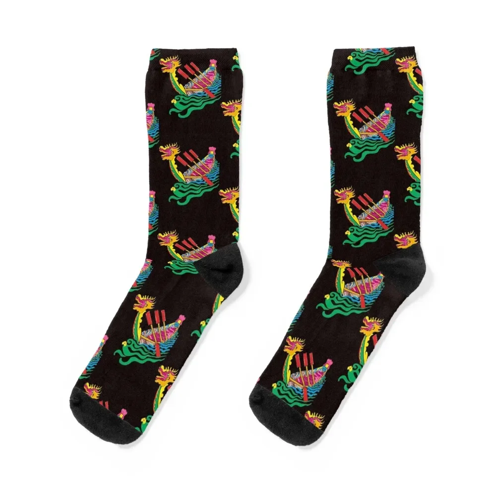

Dragon Boat colourful icon Socks halloween FASHION cool Man Socks Women's