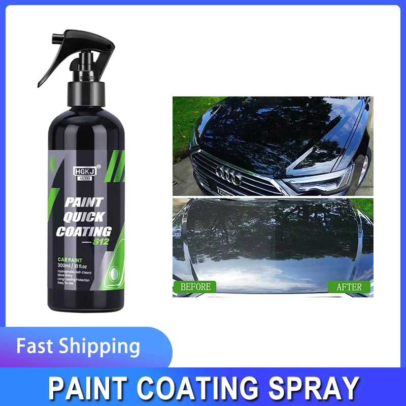 

S12 Car Nano Ceramic Coating Quick Polishing Wax Liquid Glass Long Lasting Paint Care Hydrophobic Spray Auto Detailing HGKJ