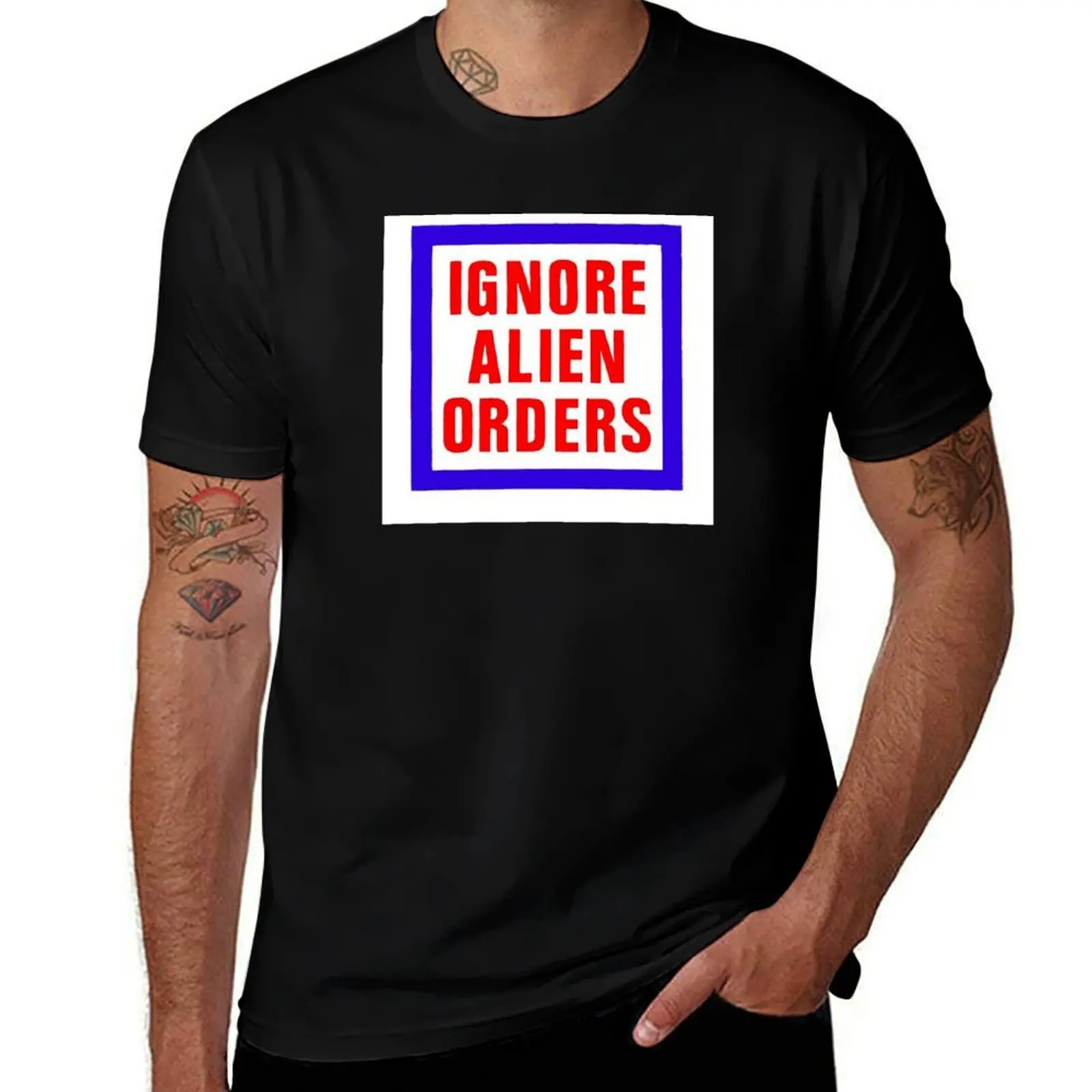T-shirt respirant pour le travail, motif « Ignorer les commandes alienes »