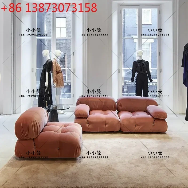 Nordic fabric living room model house designer ins bedroom small apartment bread sofa