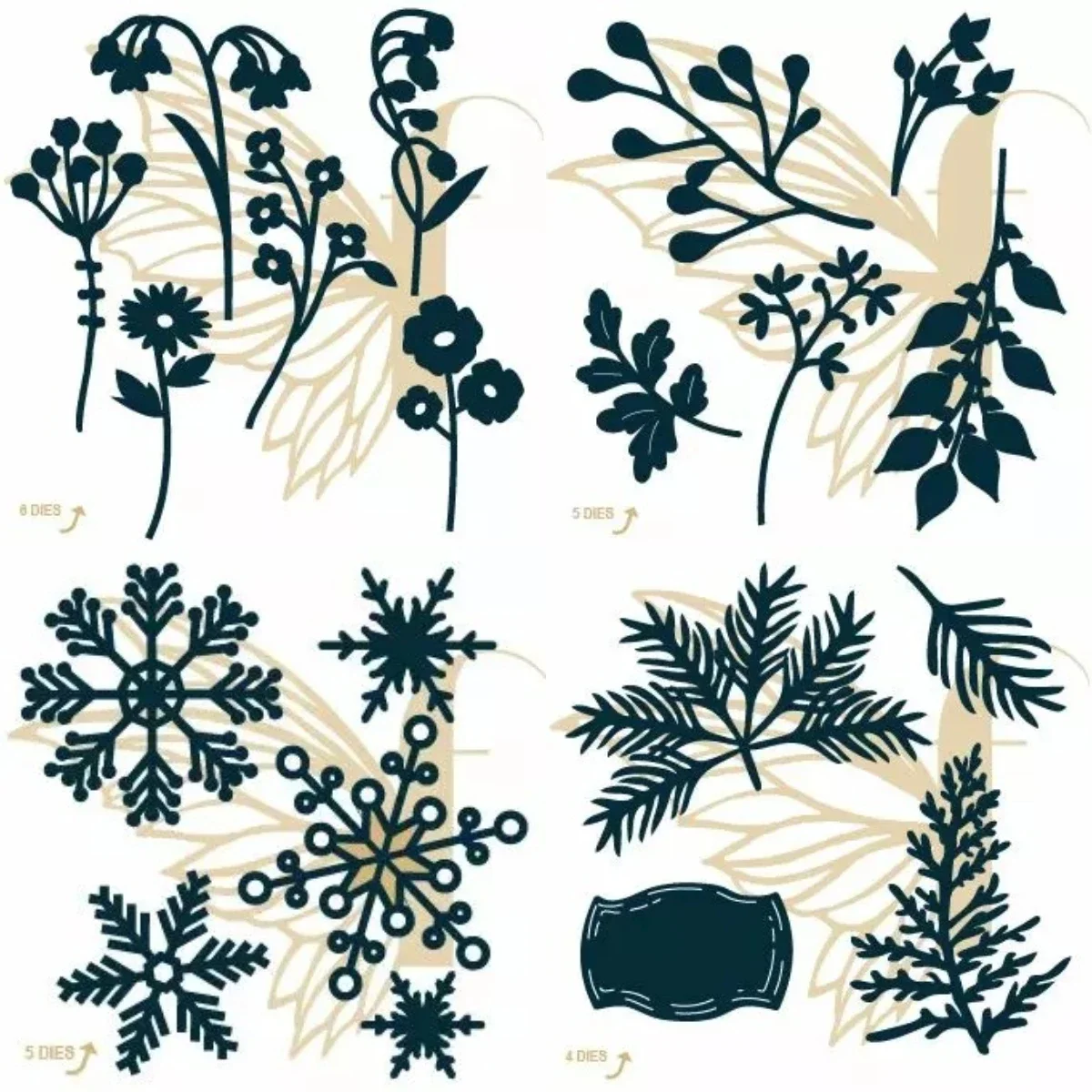 The Forest of Batch Leaves Stamps 2025 New Metal Cutting Dies Scrapbook Diary Decoration Embossing Template Diy Greeting Card