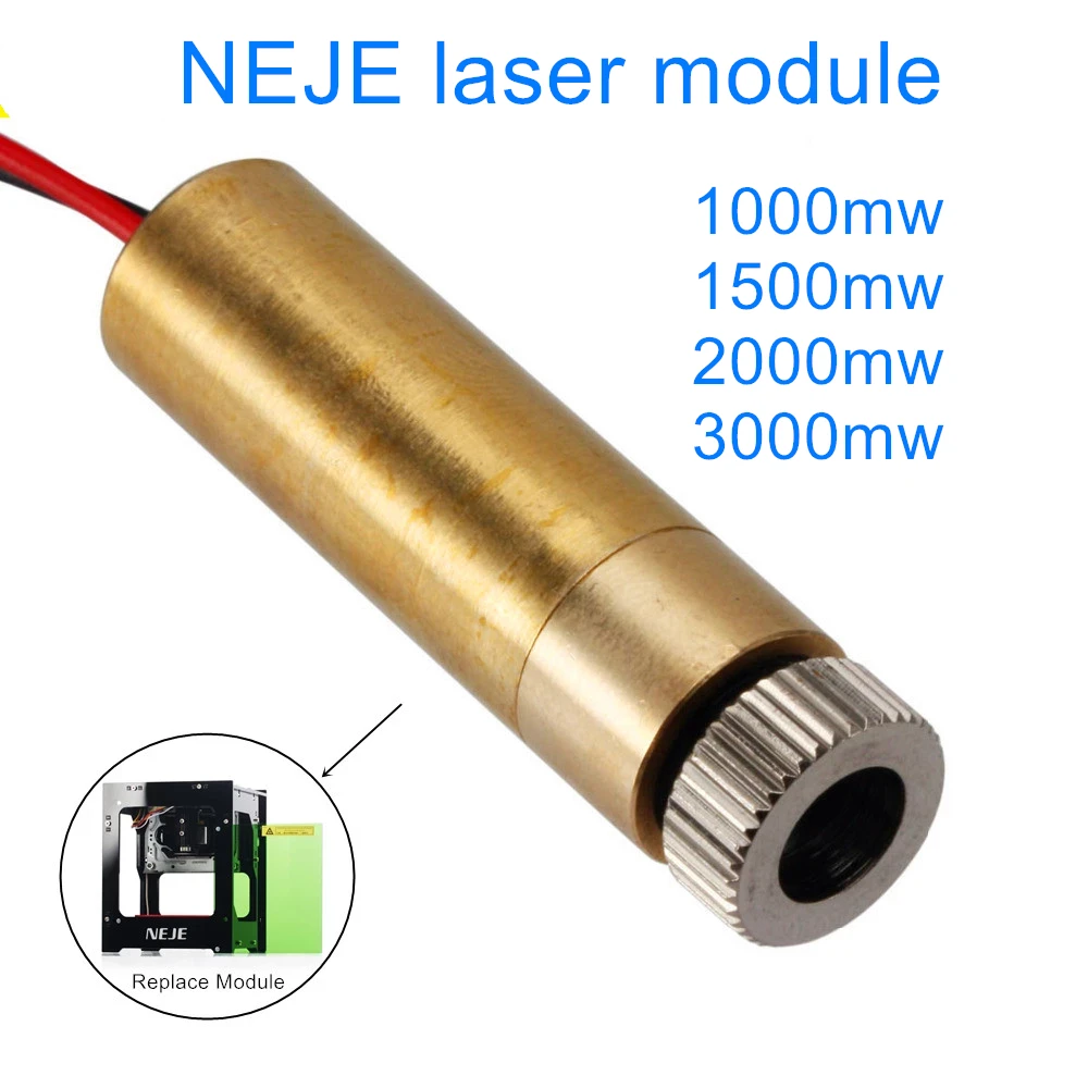 

High Quality NEJE Laser Module 1000mW/1500mW/2000mW/3000mw 445nm/405nm Laser Head Replacement Kit for DK-8-KZ DK-BL DK-FKZ