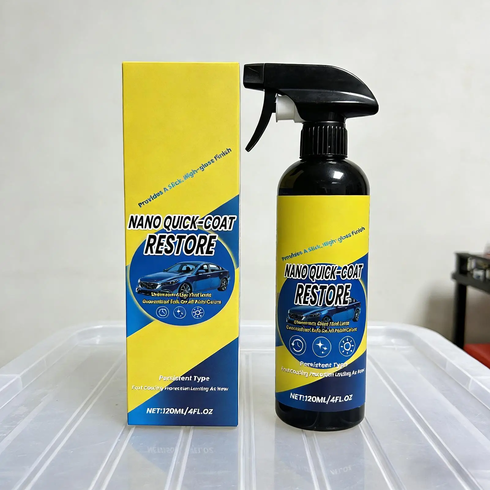 Car Nano Quick-Coat Restore-Coating Spray Waterless Car Wash Car Clear Coat Repair Multi-functional Coating Renewal Agent Spray