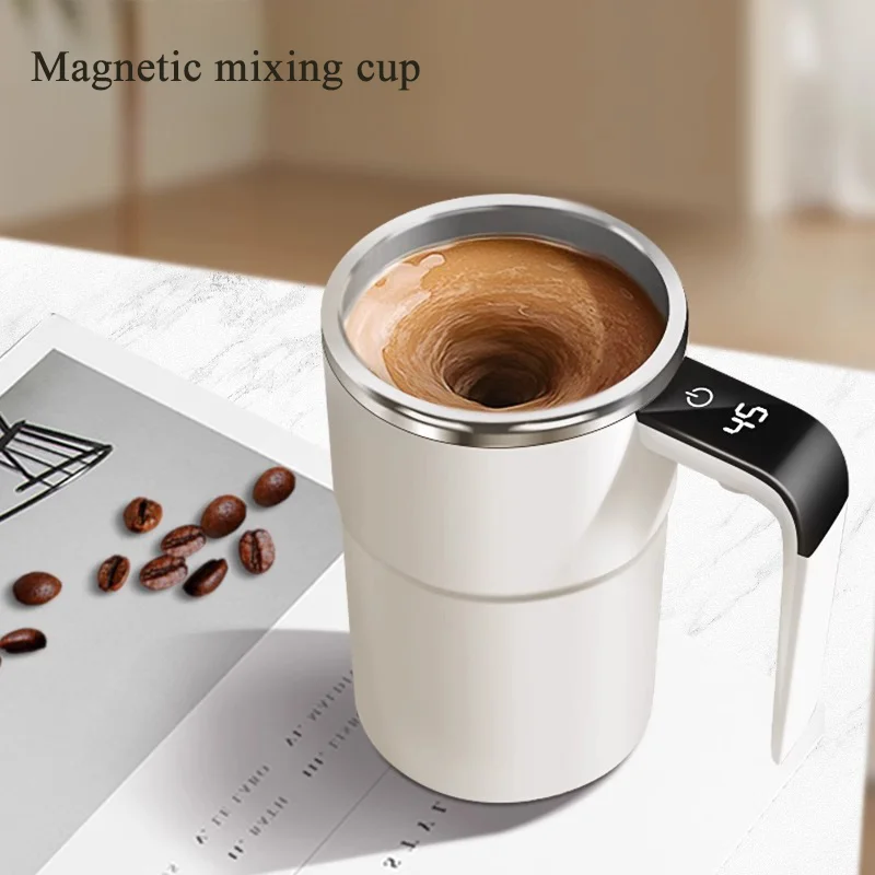 

380ML Magnetic Stirring Cup Automatic Self Stirring Mug Coffee Milk Juice Mixing Cup Electric Stainless Steel Lazy Rotating Mug