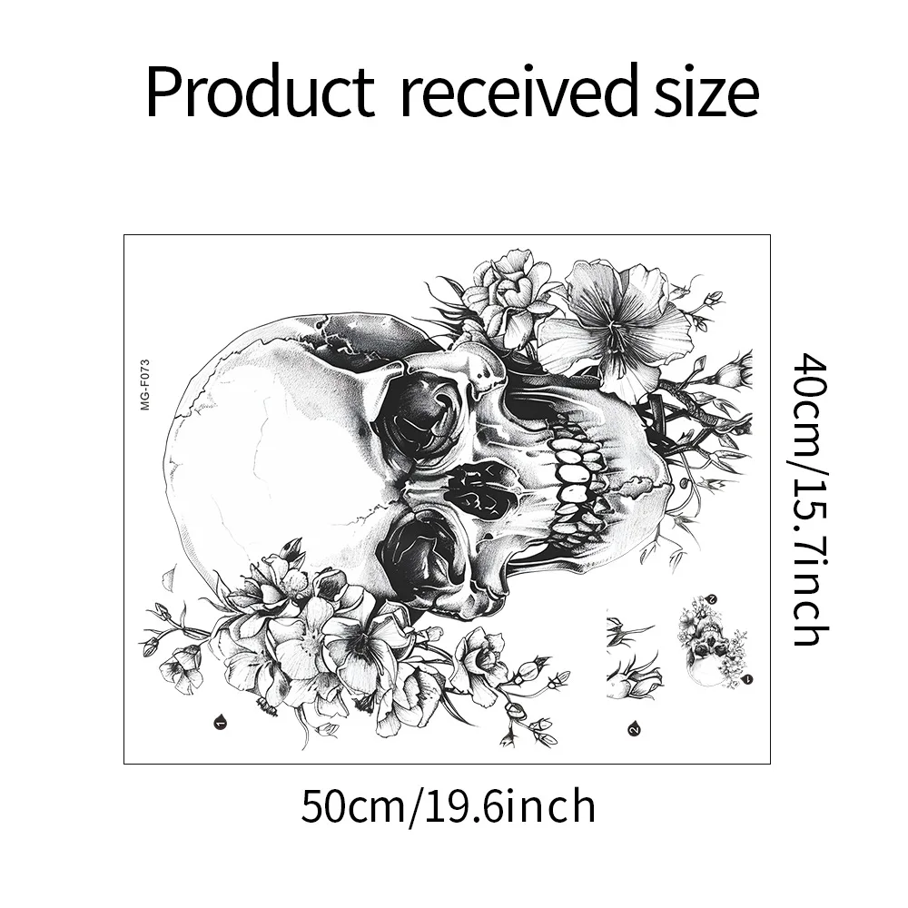 New minimalist Halloween sketch Skull flower bedroom living room background landscaping decorative wall stickers