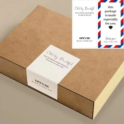 10-50pcs Thank You Stickers Seal Labels Open Me Nice To Meet You Too Sticker For Small Business Packaging Decoration Gift Box