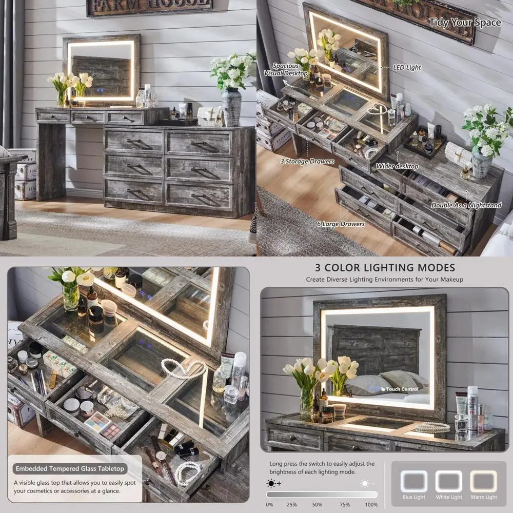 Large 69" Farmhouse… - image