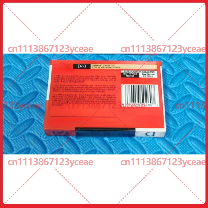 For TDK D60 Type I Blank Audio Cassette Tape Right Angle Case Vintage Tape for Recorder Deck & Collection