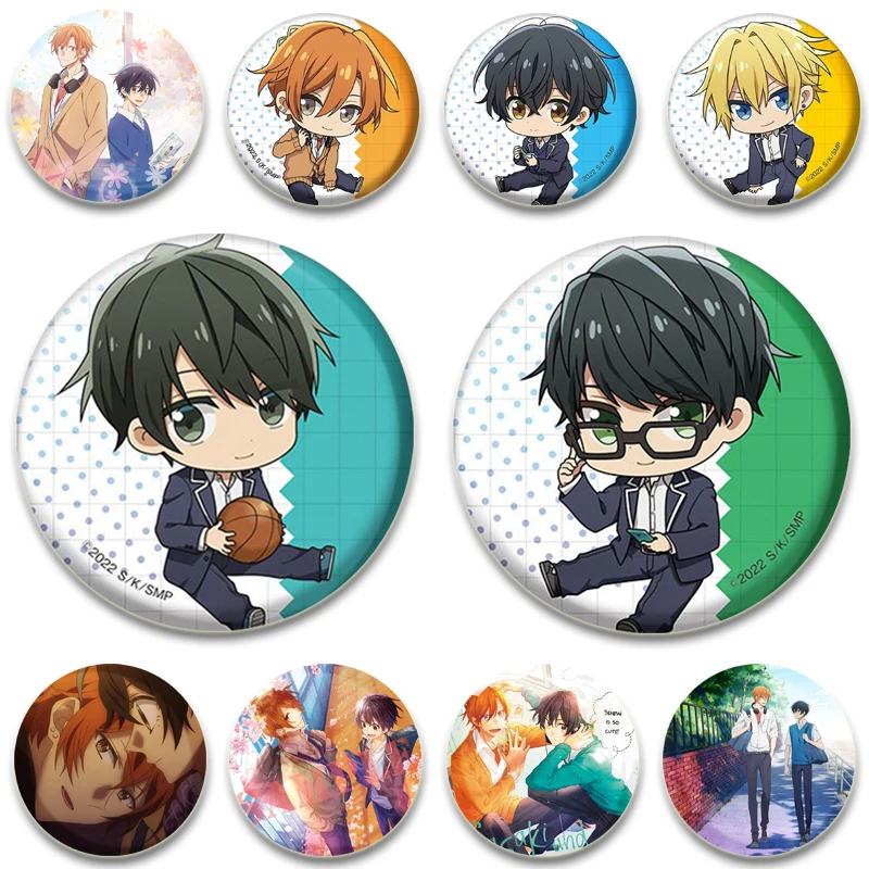 SASAKI and MIYANO Round Soft Button Pin Cute Creative Brooch Anime Figures Pins Backpack Clothes Decoration Fashion Jewelry