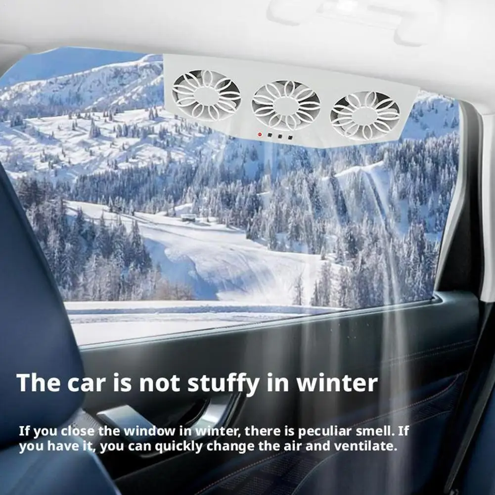 Solar Powered Car Exhaust Fan Window Mounted Ventilation Fan Summer Cooling Air Circulation Radiator Auto Interior Air Cooler