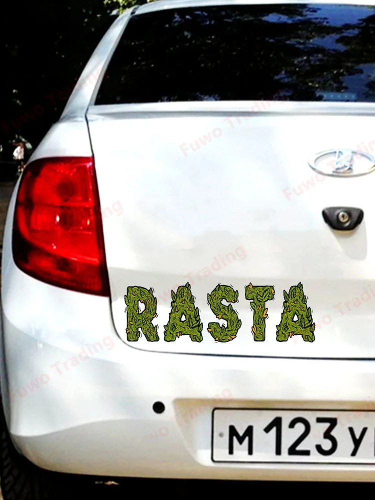 Fashion Car Stickers Vintage Rasta License Plate ONE LOVE Vinyl Decal Window Motorcycle Camper Bumper Helmet Truck Laptop PVC