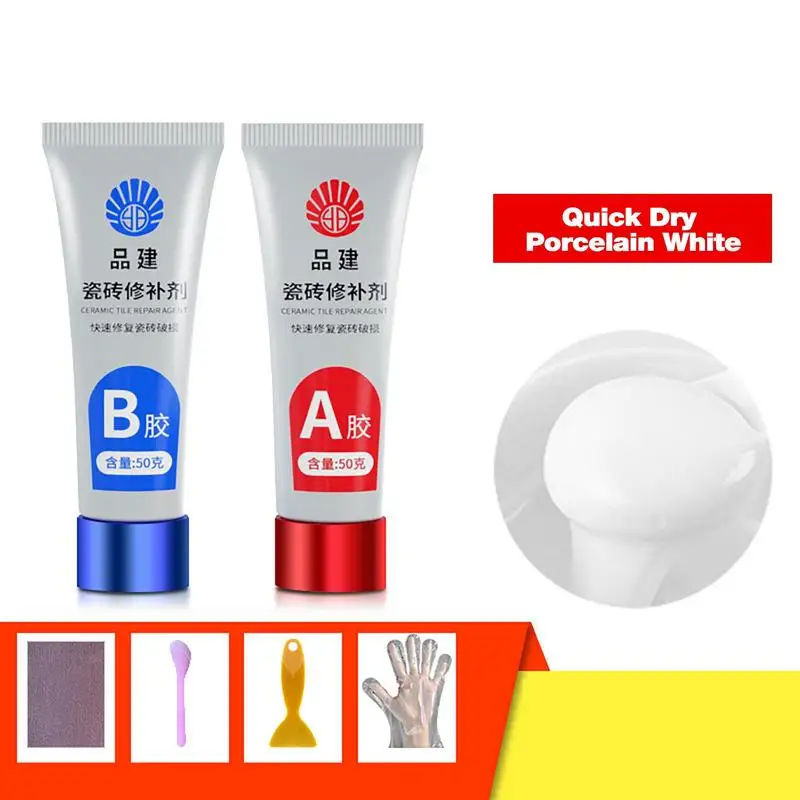 Ceramic Tile Repair Agent Porcelain Sink Bathtub Repair With Super Adhesion 100g Tile Repair Kit Fix Tile Chips And Cracks On