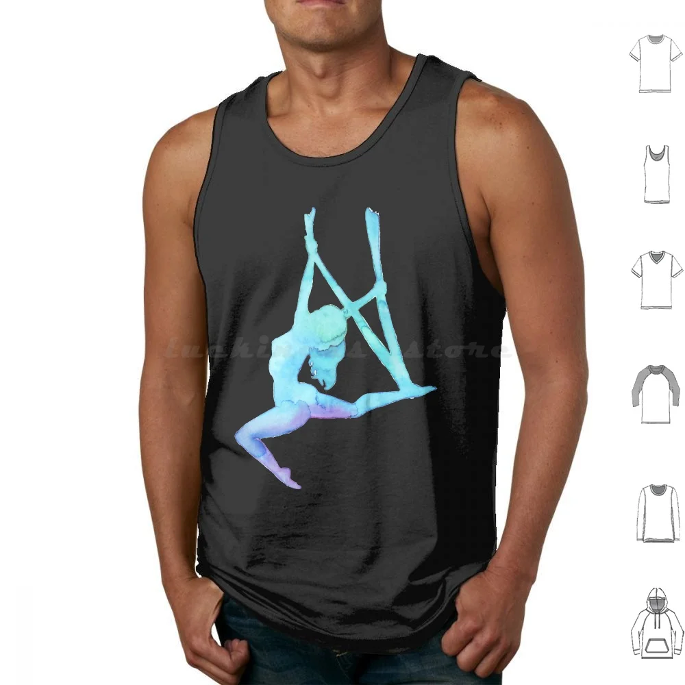 Aerial Girl-Antigravity Yoga Sticker Tank Tops Vest Sleeveless Aerial Girl Antigravity Yoga