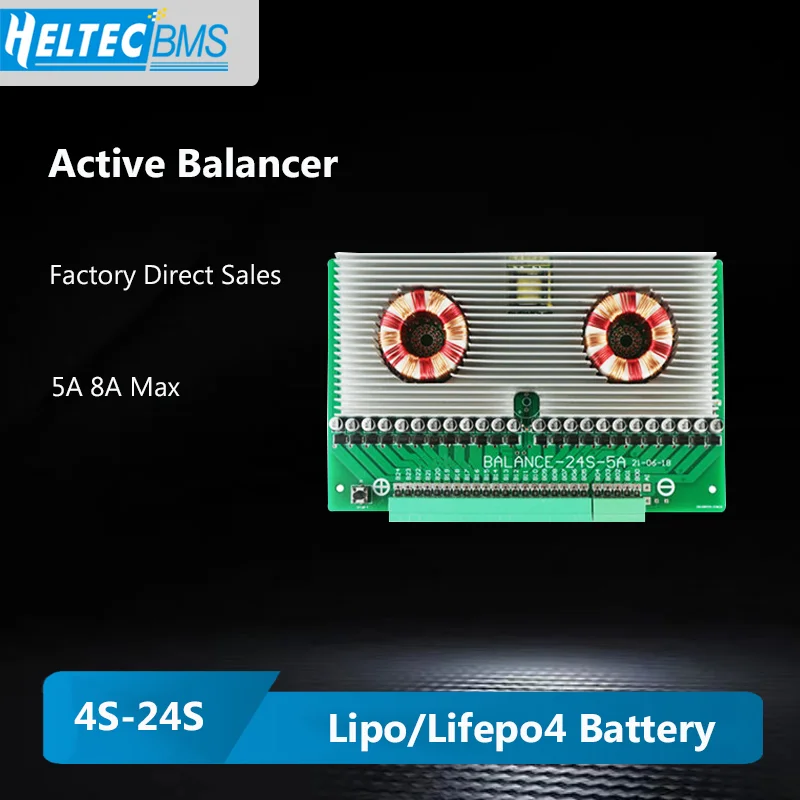 Heltec Wholesale 2-13S 2-24S 5A 8A Active balancer/ Active Equalizer  Lifepo4/Lipo Battery Energy Capacitor 8S 10S 12S 16S 20S