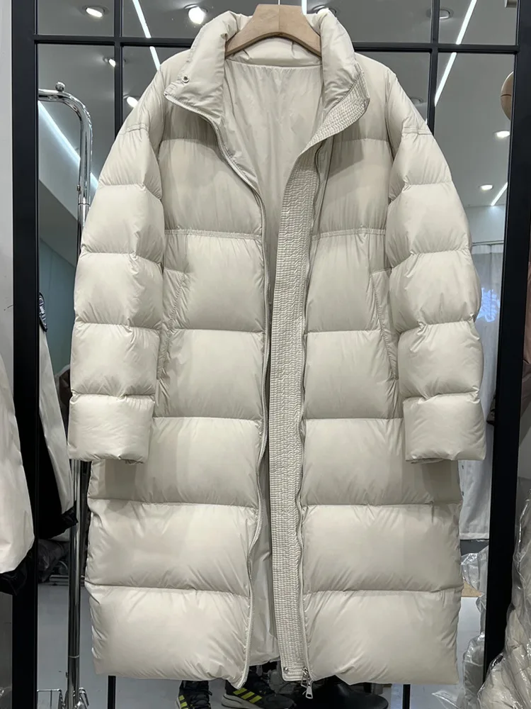 LANMREM versión coreana chaqueta de plumas de ganso estilo ancho suelto abrigos acolchados de algodón grueso para mujer 2024 invierno cálido 2DB1730