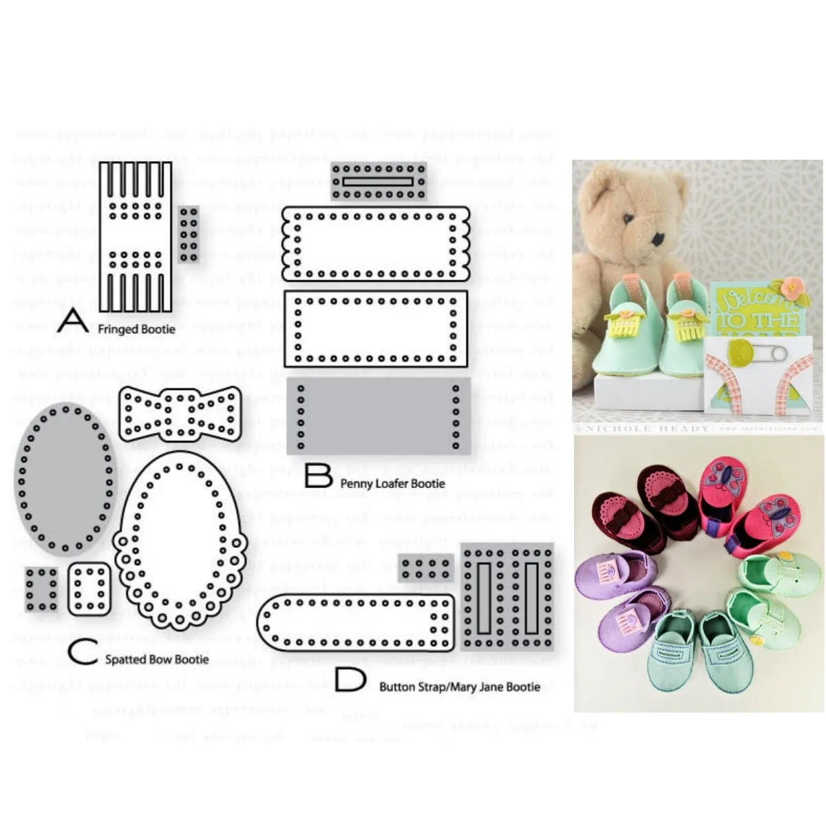 

Felt Baby Bootie Details Die Collection Metal Cutting Dies For DIY Scrapbook Decoration Template Supplies Greeting Card 2025 New