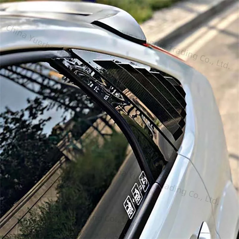 

Для Ford Focus MK2 2005-2013 хэтчбек 4D хэтчбек углеродное волокно рулонги заднего окна автомобиля боковые жалюзи вентиляционные аксессуары