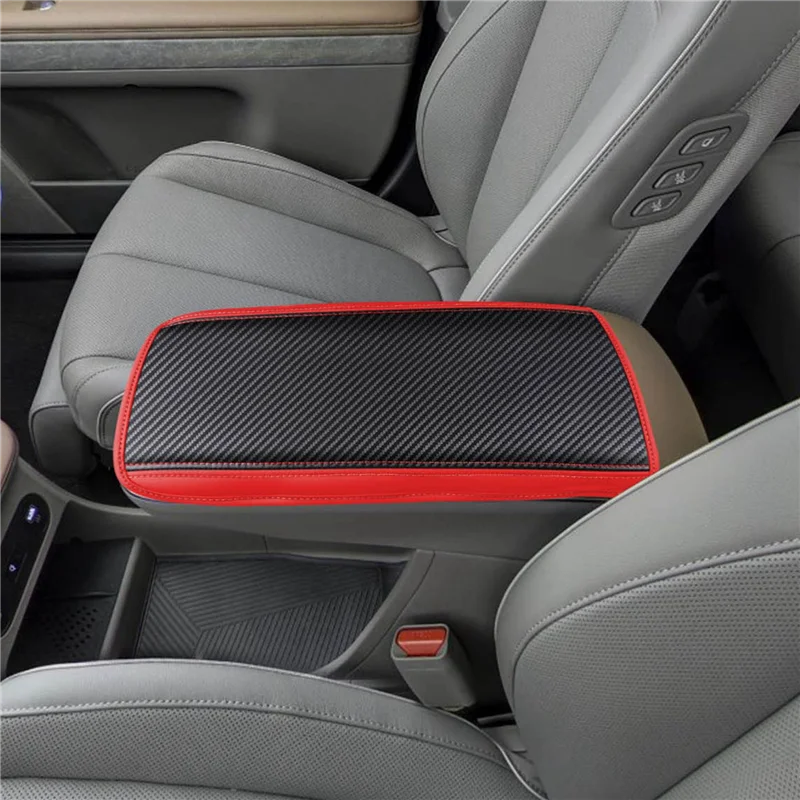 Car Armrest Box Cover for Hyundai Aini Krypton 5 IONIQ 2022+ Central Control Armrest Pad Protection Cover Red