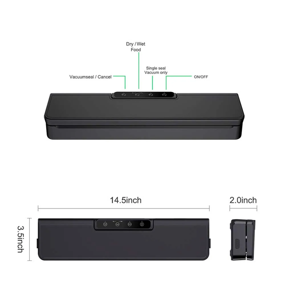 المنزلية فراغ السدادة الحفاظ على الغذاء ختم آلة التعبئة الجافة والرطبة المزدوجة الغرض آلة الختم