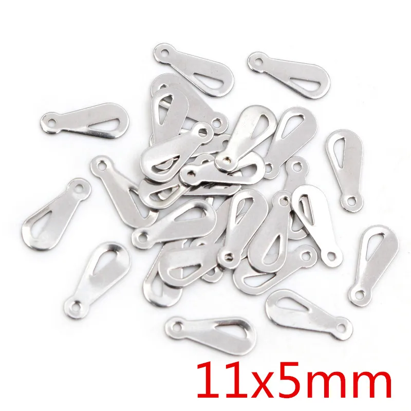 100pcs No Fade Charms 316 Stainless Steel Small Charms handmade Craft Pendants DIY Jewelry Necklace Making Findings Accessories