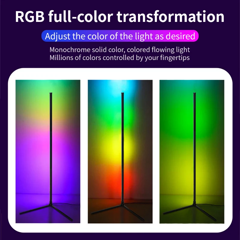 155 سنتيمتر RGB حلم اللون مصباح أرضي مع مزامنة الموسيقى الحديثة 16 مليون لون تغيير المزاج الدائمة ضوء لغرفة النوم غرفة المعيشة #3