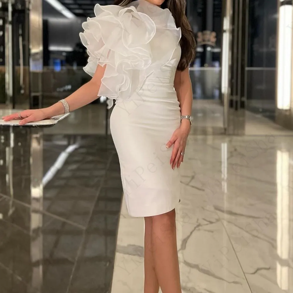 

Customized Straight Prom Dresses One-Shoulder Sleeveless Evening Gown Simple Fashion Party Gown