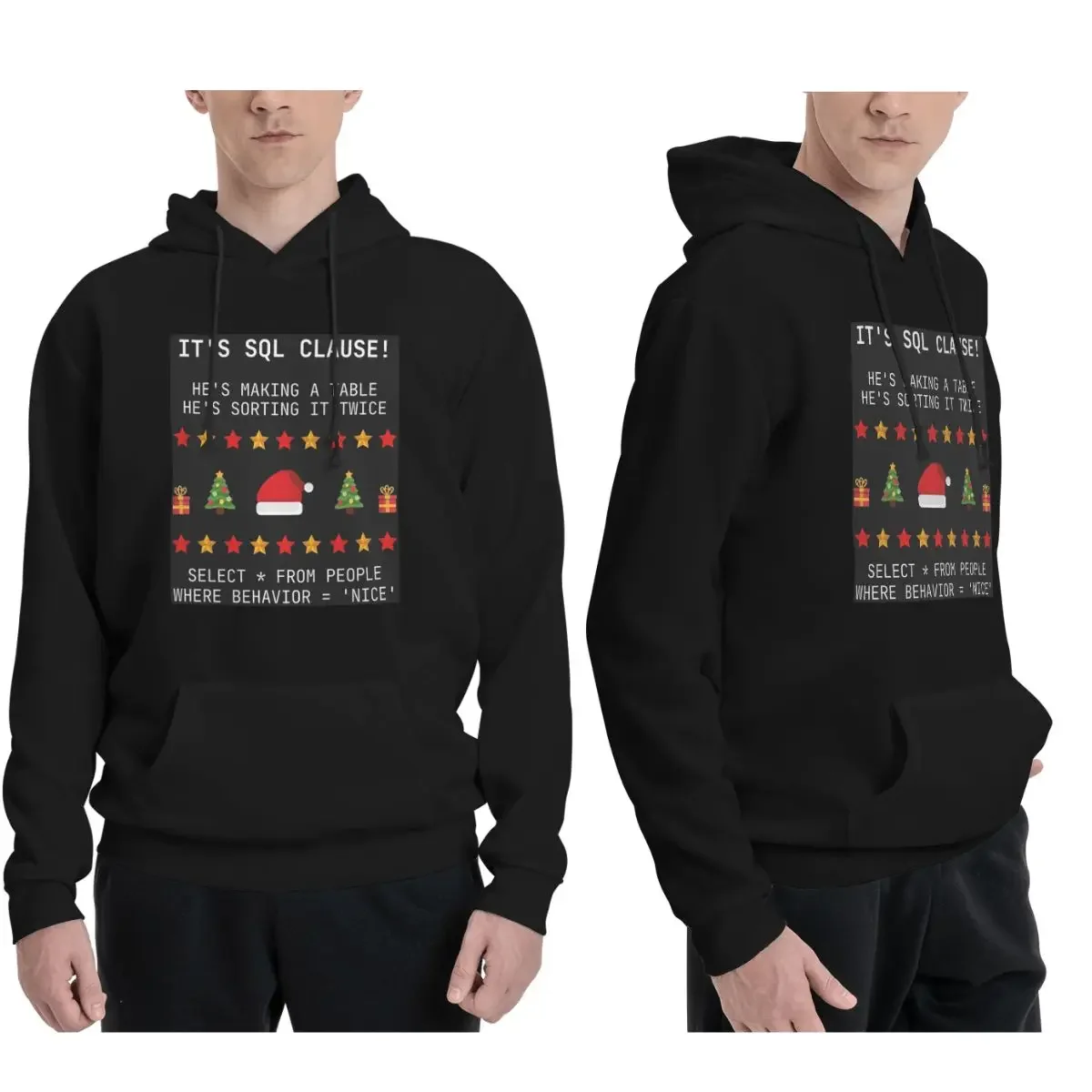 SQL Clause Christmas Coding Present Hoodies Men Women Casual Pullover Sweatshirts Harajuku Long Sleeve Clothing Autumn Winter