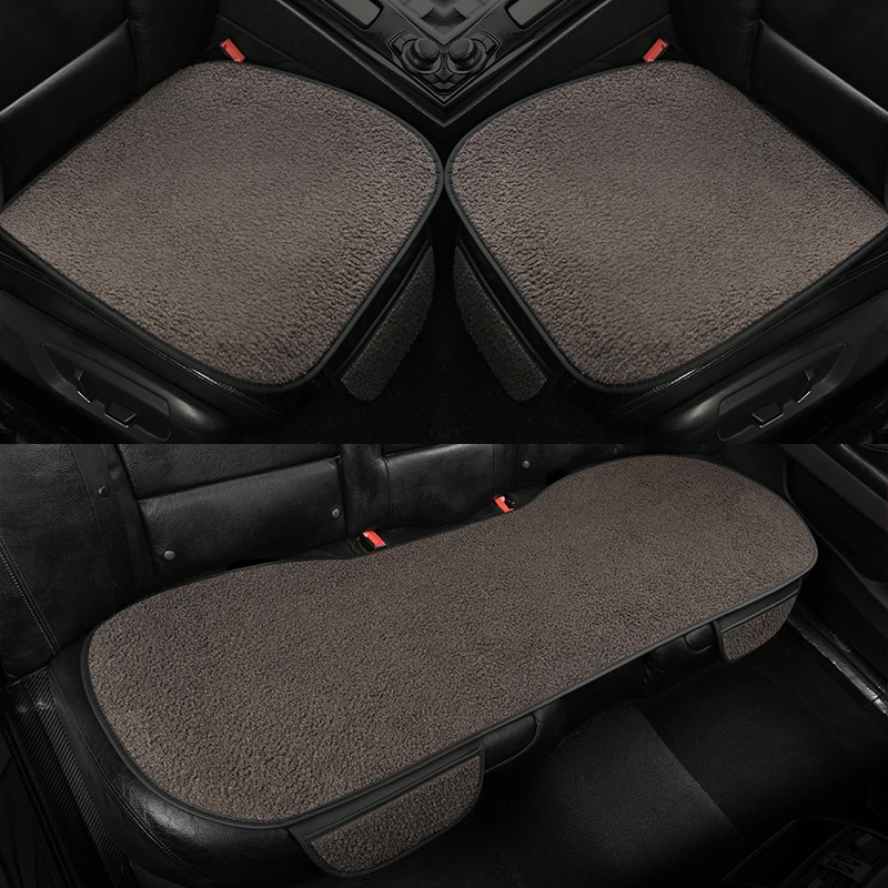 

Faux Fur Car Seat Cover Winter Universal Automotive Interior Warm Plush Seat Cushion Pad Mat Protector for Auto Truck Suv Van