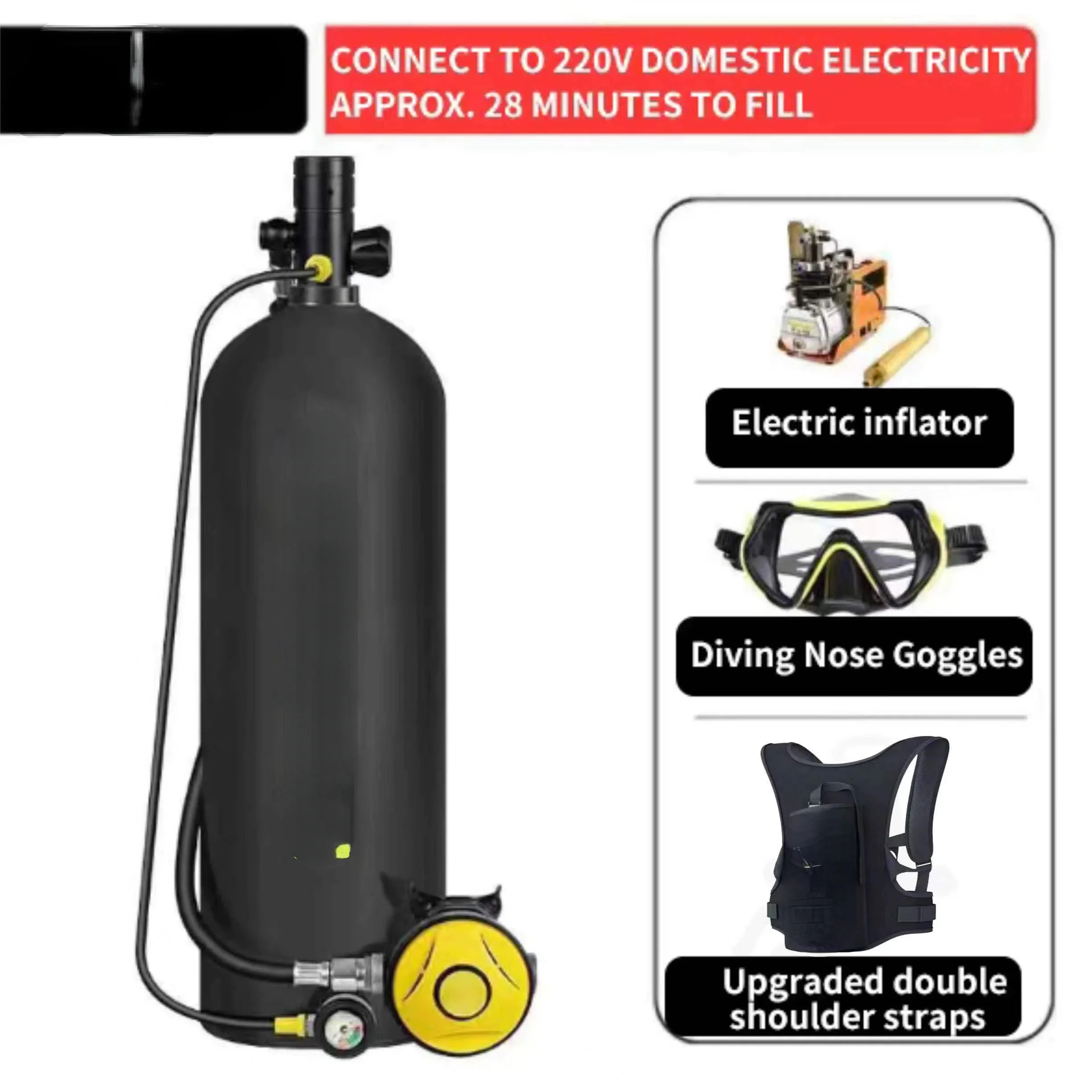 Best selling 4L factory direct sale hot sale mini scuba air cylinder dive scuba diving scuba for diving