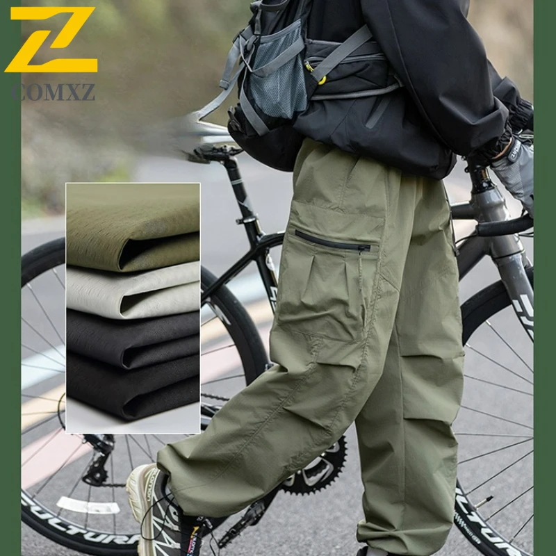 Branded Mens Cargo Pants 2025 Autumn Trendy Camping Cycling Breathable Trousers Outdoor Adventure Trekking Wear Resistant Pants