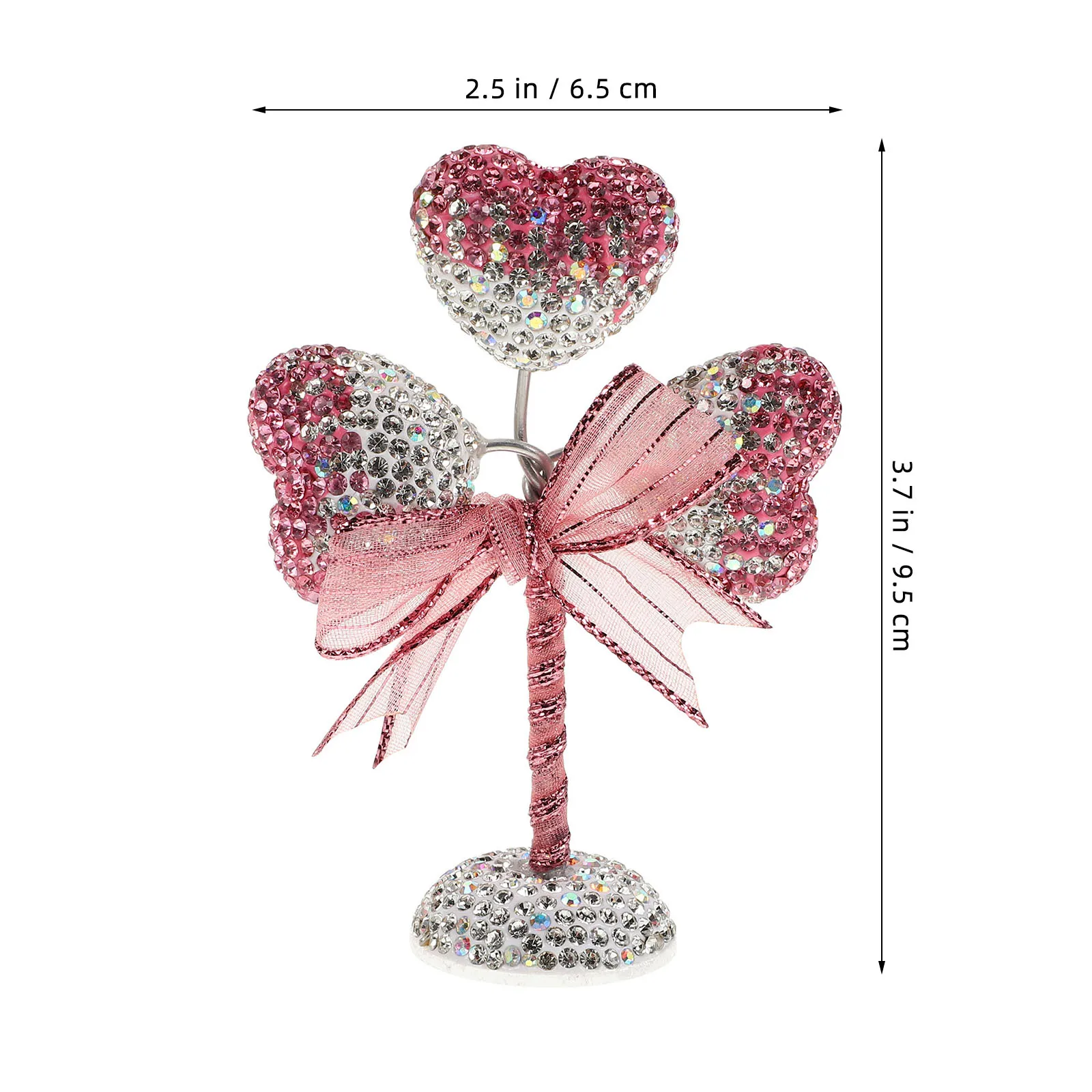 

Heart Shaped Balloon Car Ornaments Rhinestone Bling Dashboard Decorations Interior Accessories Vehicle Adornments