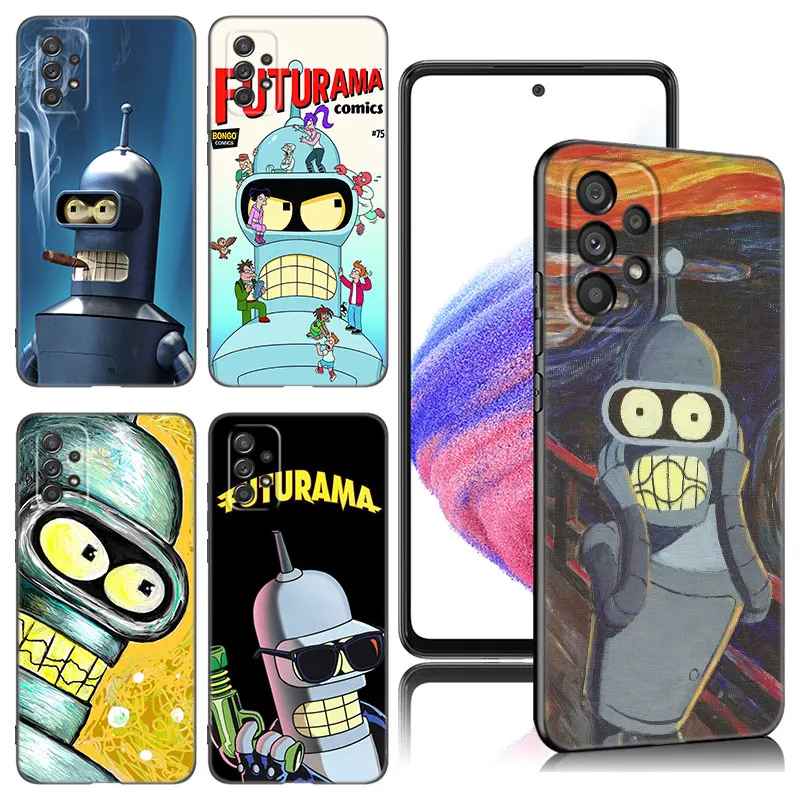 Futurama Bender Phone Case For Samsung A13 A15 A22 A24 A32 4G A33 A34 A35 A52S A53 A54 A55 A73 5G A12 A14 A23 A51 A72