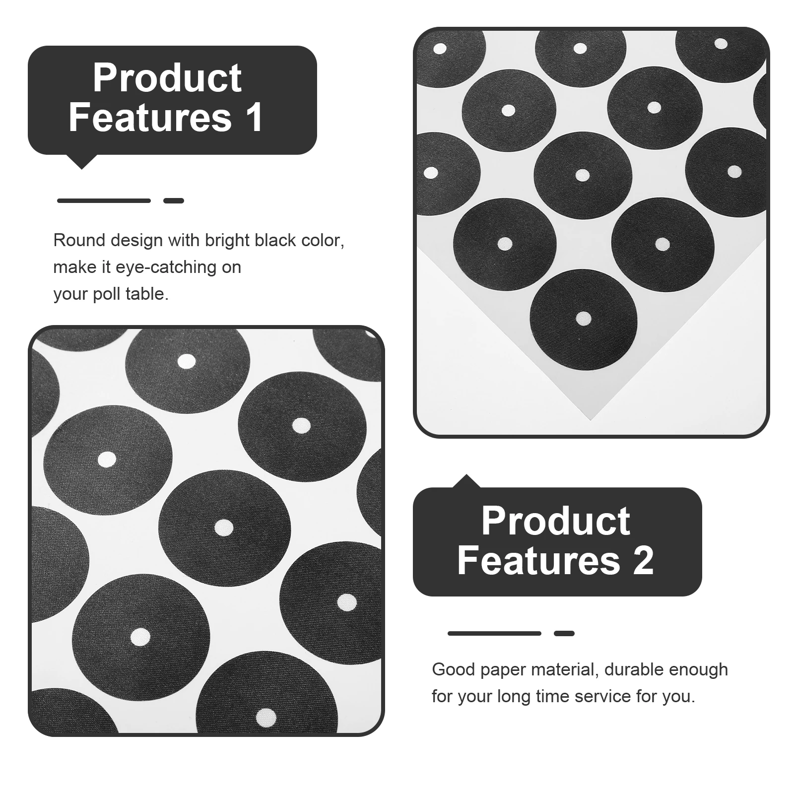 

Replaceable Billiard Spot Stickers White Round Paper Wear Resistant Marker Pool Table Accessories Decal Snooker Dots