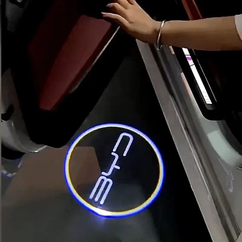 2PC For BYD Wireless Led Car Door Welcome Laser Projector Logo Shadow Night Light Car Styling Courtesy Lamp Car Accessories Kits
