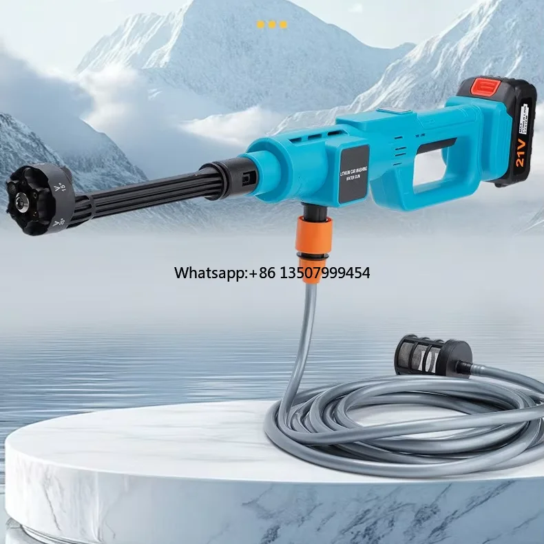 High Pressure Car Wash Water Gun with Brushed Lithium Battery Household Portable Car Washing Machine