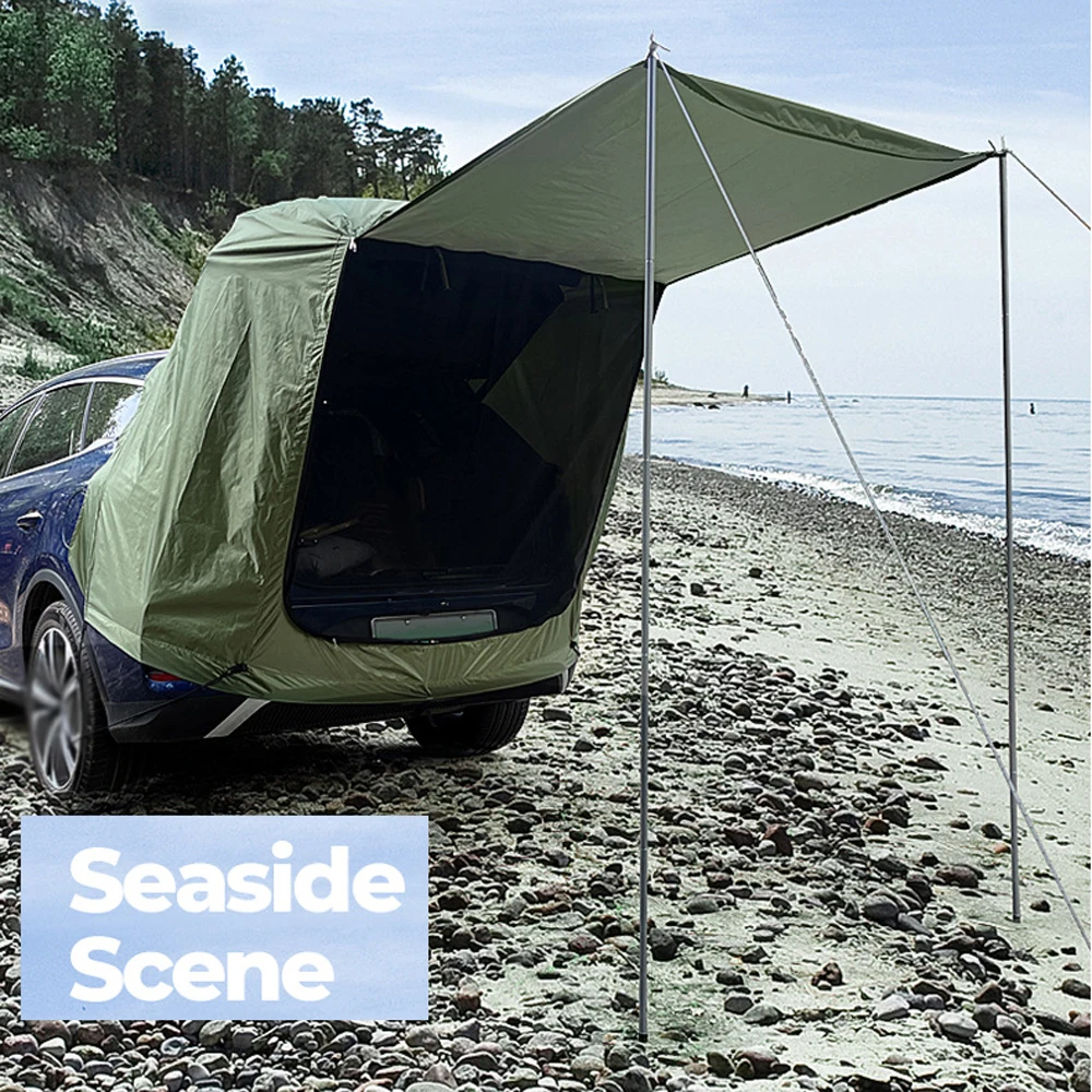 Car Rear Tent Outdoor Picnic Car Rear Tent Camping Sunshine-Proof Rain-Proof Car Rear Extension Tent with Canopy