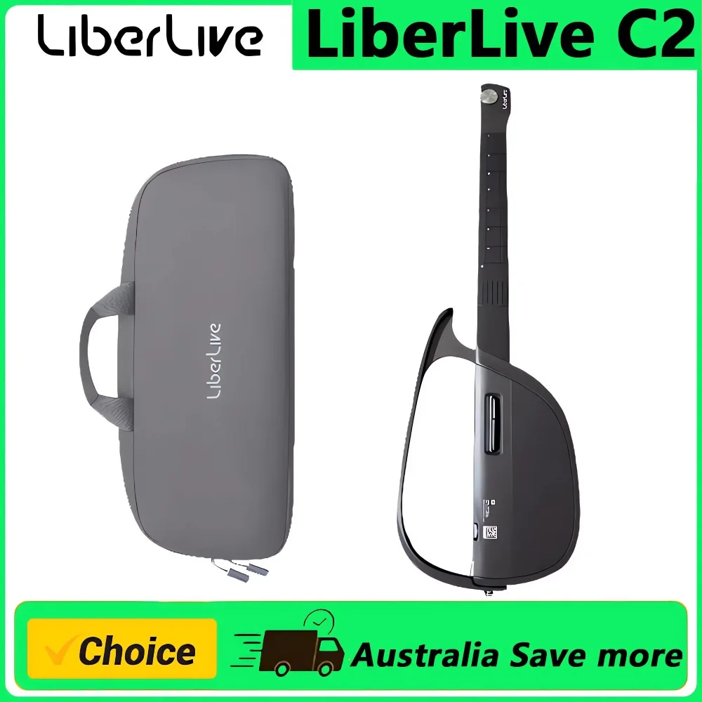 LiberLive C2 New Fretless Guitar, Intelligent Accompaniment Electric Guitar with Automatic Chord Playing and Singing