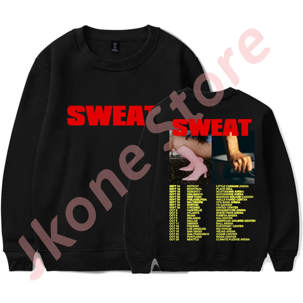 Charli XCX Sweat Tour 2024 Merch Crewneck Sweatshirts Cosplay Women Men Fashion HipHop Long Sleeve Tee