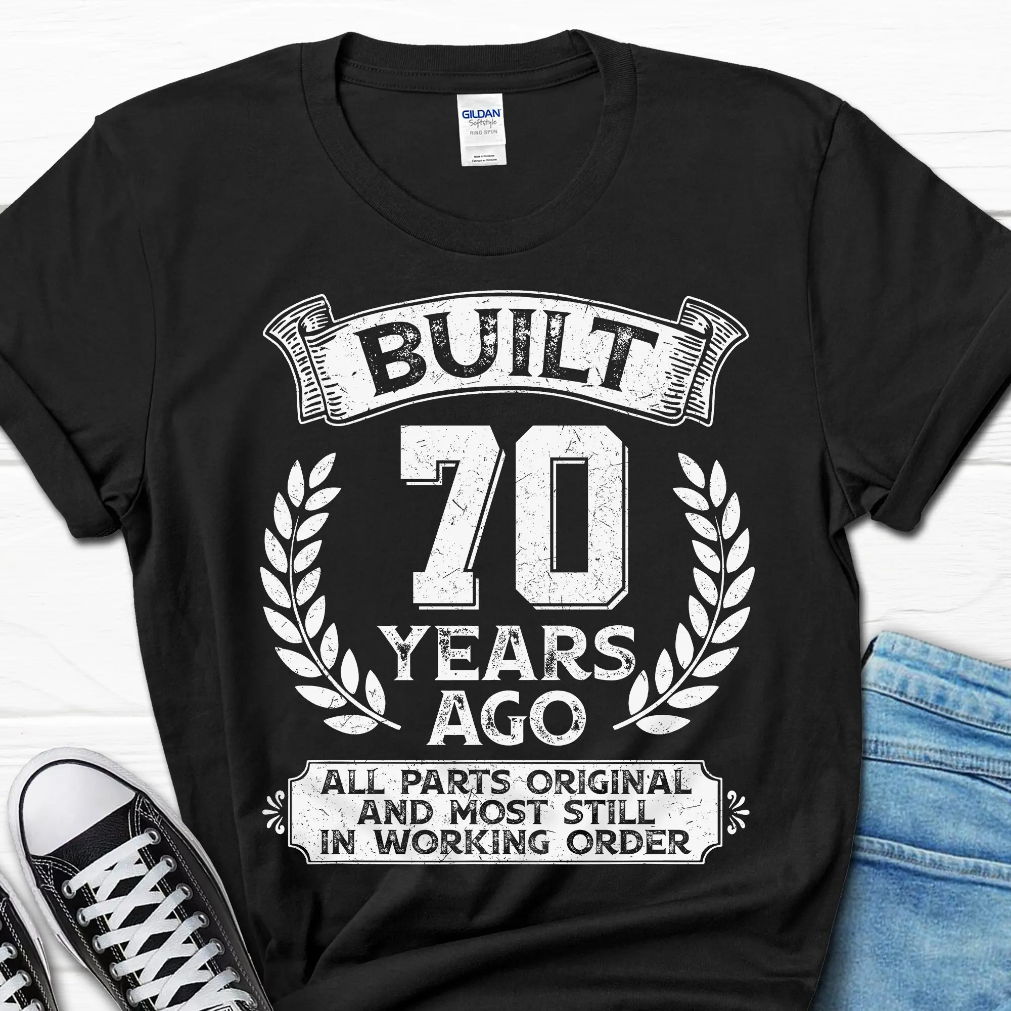 Men's 70th Birthday For Him 70 Years Old T Shirt Retro Vintage 1954 Built Ago Men