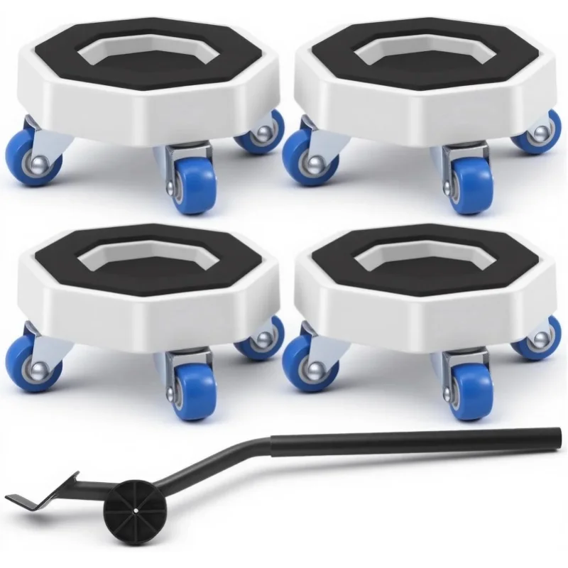 4-teiliges Möbelgleiter-Set, Möbelheber, Hochleistungs-Möbeltransport-System mit Rollenwagen-Set, Möbelbeweger-Werkzeugset, 400 kg, 360-Grad-Drehräder