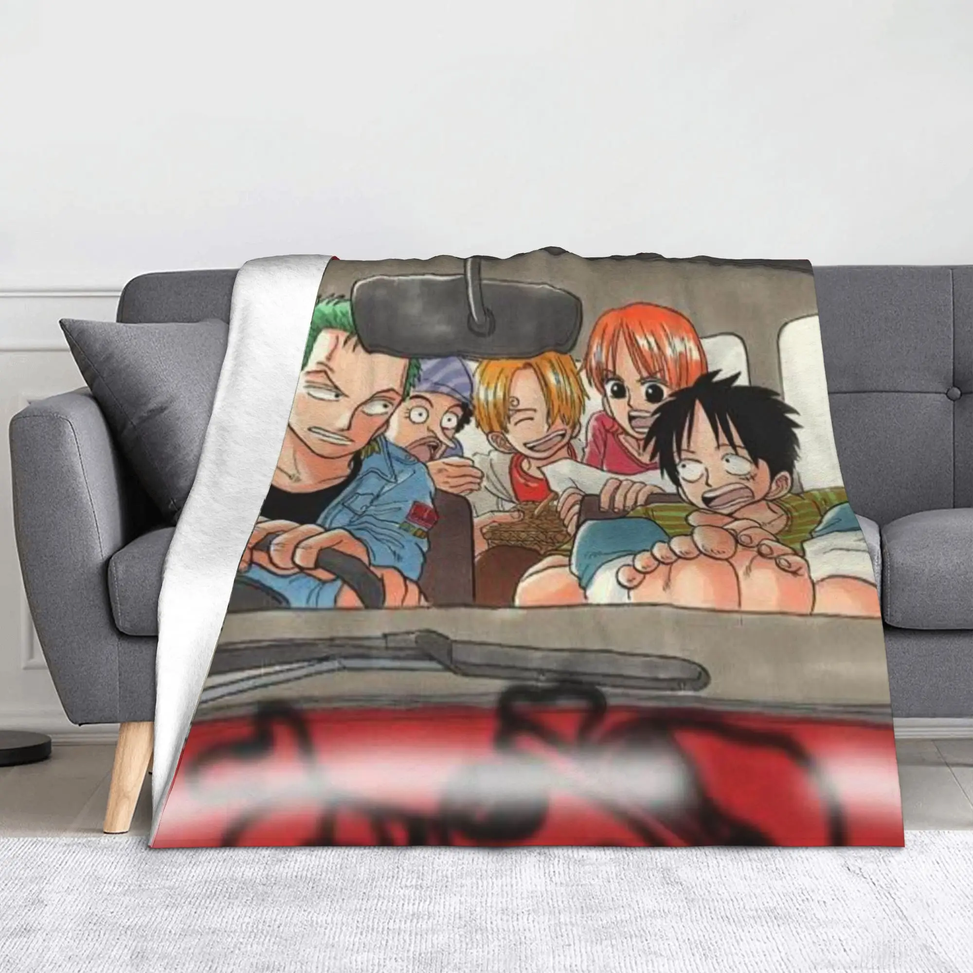 

luffy Zoro Tony Chopper anime Blanket Multi-size Warm Cozy Fluffy Throw Blankets for Couch Sofa and Bed